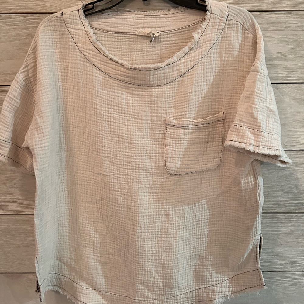 Entro Off-White Textured Blouse